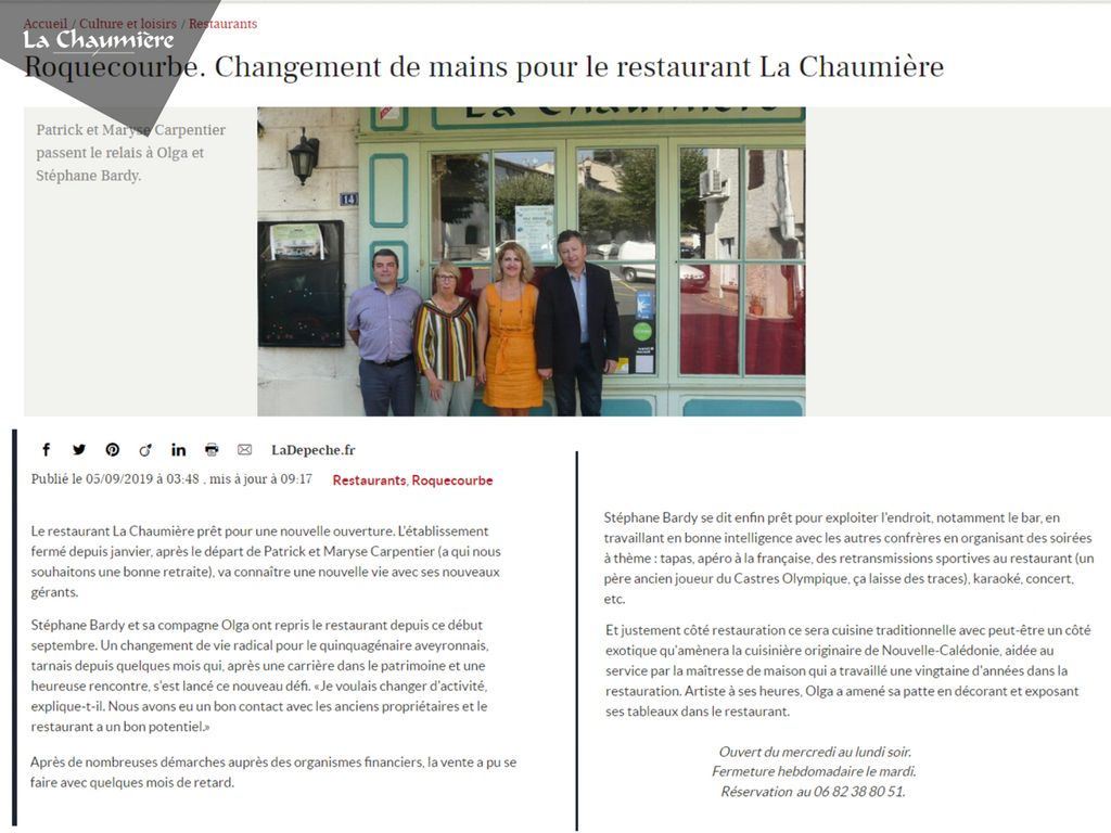 Restaurant La Chaumière Roquecourbe